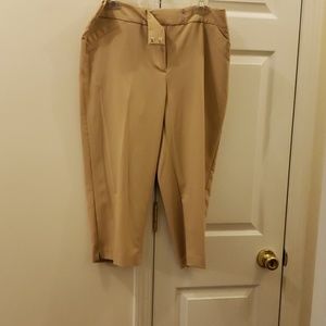 Cream beige crop pants